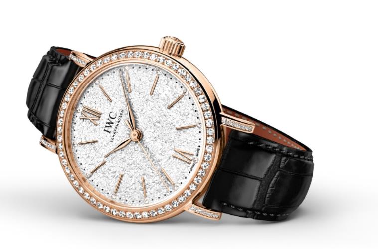 The silvery dials fake watches are decorated with diamonds.