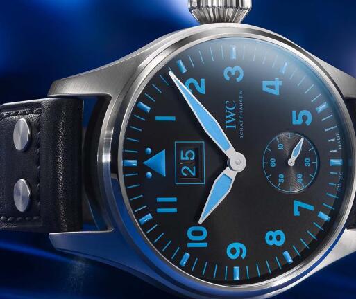 The blue hand and Arabic numerals hour markers ensure the good readability of fake IWC.