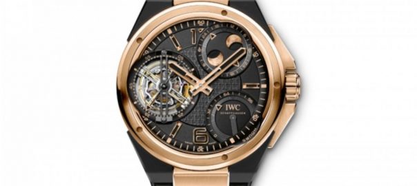 The 18k rose gold fake watch has a black dial.